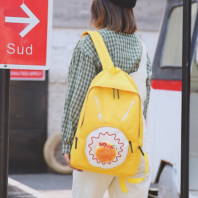 

Hmmm cute funny backpack female tide brand college student bag female Korean high school sen ins wild Japanese department