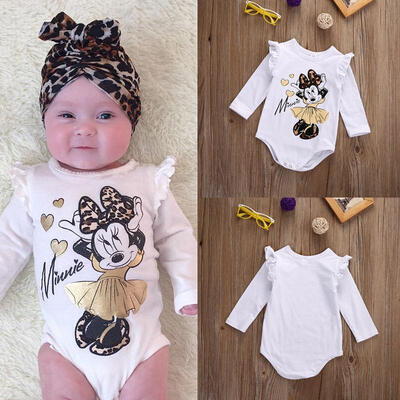 

Newborn Baby Girl Minnie Mouse Romper Jumpsuit Bodysuit Outfit Set Clothes 0-18M
