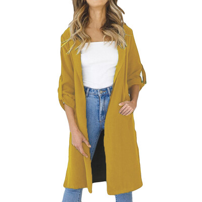 

Toponeto Women Fashion Ladies Long Sleeve Jumper Open Cardi Long Top Jacket Coat