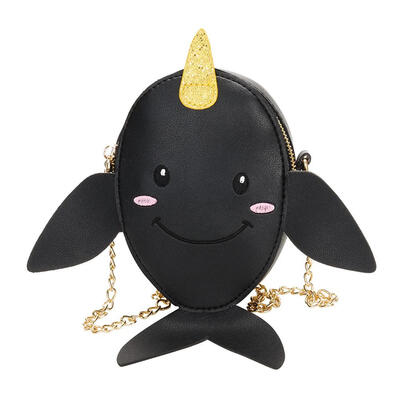 

Cute Kids Girls Whale Shoulder Messenger Bags Mini Chain Leather Coin Purse