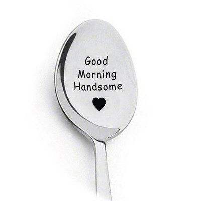 

Laser Engraved Stainless Steel Spoon Cereal Spoon Unique Gift