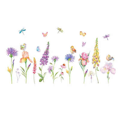 

60x90CM Flowers Blossom Patterns Children Room Wall Stickers PVC Material Non-toxic Wall Decals Tattoo