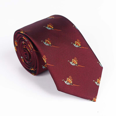 

Spot stable supply polyester bird pattern pattern one-way cutting tie mens formal business personality tie