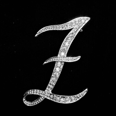 

Alphabet Style Rhinestone Crystal English Letters Bridal 1 pc Bouquet Brooch Pin
