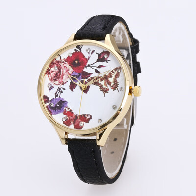 

3D stereo butterfly love flower student hot sale quartz watch candy casual thin belt ladies watch