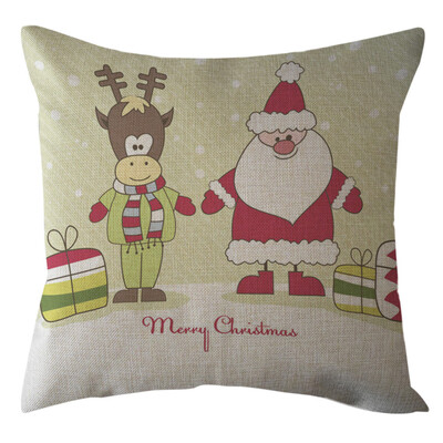 

Tailored Christmas Home Decor Office Sofa Cushion Square Throw Pillow Festive Pillowcase