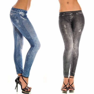 

Womens Casual Skinny Pencil Pants Jegging Stretch Tight High Waisted Trousers