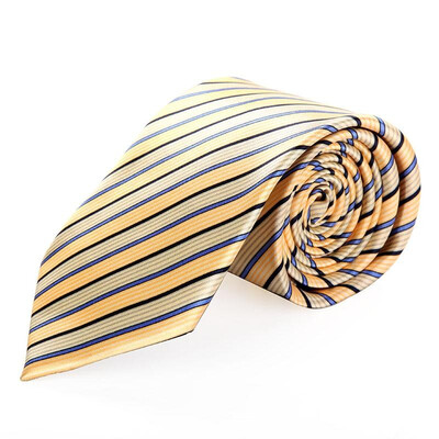 

Fashion Woven Mens Tie Necktie Polyester Stripe Jacquard Wedding Groom Party