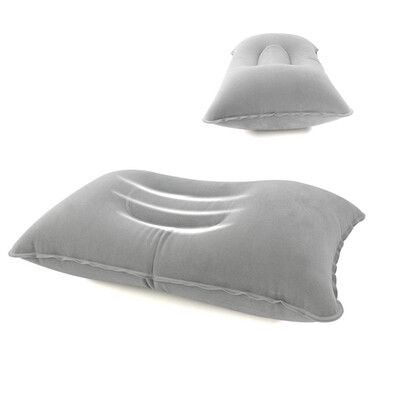 

Portable Inflatable Pillow Travel Air Cushion Double Sided Flocking Cushion Camp Beach Car Plane Hotel Head Rest Bed Sleep