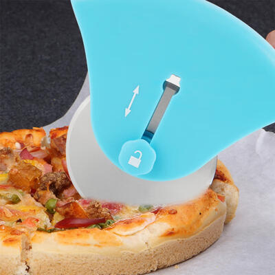 

Greensen Retractable Stainless Steel Pizza Wheel Knife Pizza Cutter Roller Knife Kitchen Tools