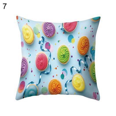 

Multicolor Candy Food Cushion Cover Home Office Cafe Car Decoration Pillow Case