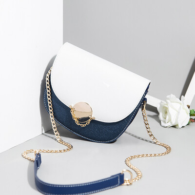 

Womens fashion Korean version of 100-lap oblique satchel chain one-shoulder bag simple fashion