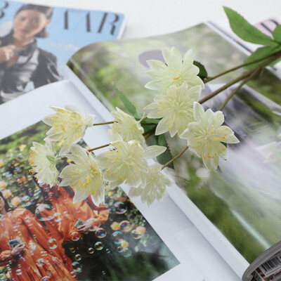 

Toponeto Artificial Flower Snow Lotus 3D Printing Color Fake Flower Home Decoration