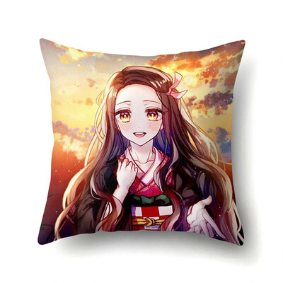 

Japanese Anime Demon Slayer Decorative Pillow Case Cushion Cover with Double-Sided Pattern