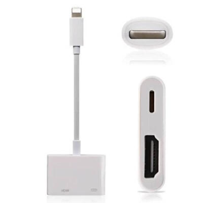 

Lightning Digital AV Adapter Lightning to HDMI Cable for Apple iPhone 8 7 6 X