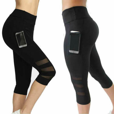 

Womens High Waisted Yoga Pants Fitness Leggings Workout Gym Sports Trousers