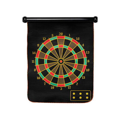 

12" Magnetic Dartboard Sets 4 Reversible Darts Rolling Two Sided Bullseye Game Magnetic Safety Dart Board