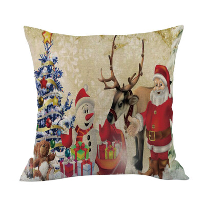 

Tailored Merry Christmas Cushion Cover Square Pillow Case Home Decor