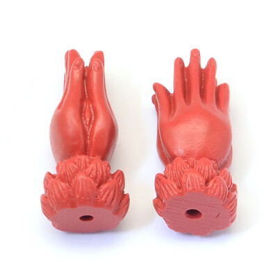 

Palm Cinnabar Beads FireBrick 29x13x13mm Hole 23mm