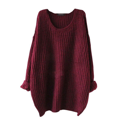 

2017 Autumn Winter Fashion Female Loose Sweaters Round Neck Women Sweaters Pullovers Long Sleeve Knitted Sweater