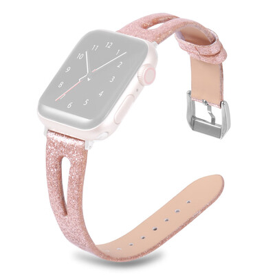 

〖Follure〗Bling Glitter Droplet shape Leather Wrist Strap Band For Apple iwatch 4 40mm