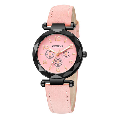 

RM Geneva Fashion Womens Watch Roman Numerals Leather Analog Quartz Wrist Watches