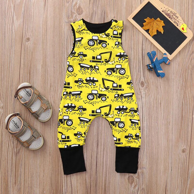 

Newborn Baby Girls Boys Cute Cartoon Print Jumpsuit Bodysuit Romper Clothes