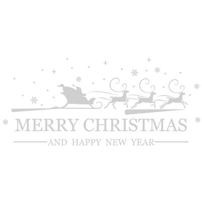 

Reindeers Santa Claus Snowflake Wall Window Sticker Christmas Party Decor