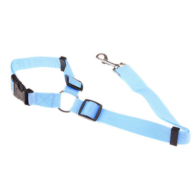 

Nylon Pet Dog Collar Safety Dog Leash Pet Supplies Travel Safety Seat Belt Clip Lead Adjustable Safety Harness Auto Traction