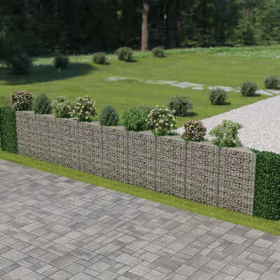 

Gabion Wall Galvanized Steel 248"x118"x394"