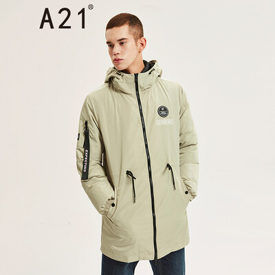 

A21 2018 autumn&winter new mens comfortable down jacket mens fashion thick warm thermal camouflage hooded zipper mens jacket 4831156001 red 18596AXXL