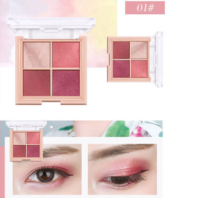 

4-color Three-dimensional Eye Shadow Waterproof Smudge-proof Matte Shimmer Eyeshadow Palette