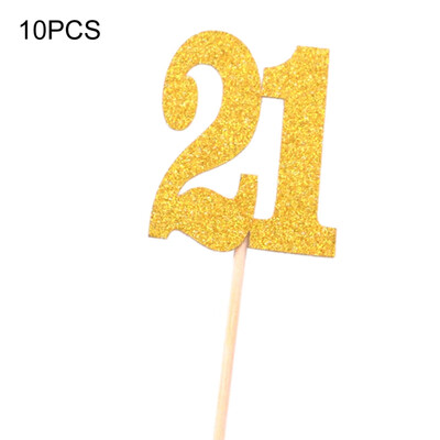 

10PCS Digital Cake Insert Cake Decorator Anniversary Party Decoration Festival Party Supplies