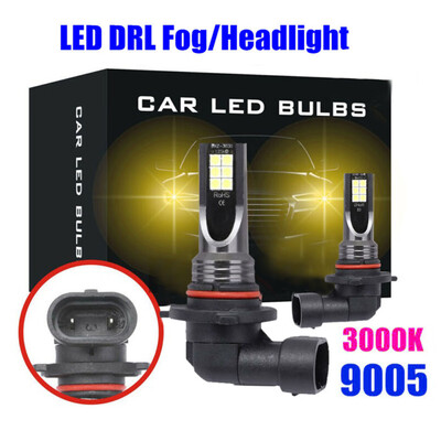 

2X 9005 Yellow LED Fog Light Conversion Kit Bulb High Power 3000K 110W Headlight