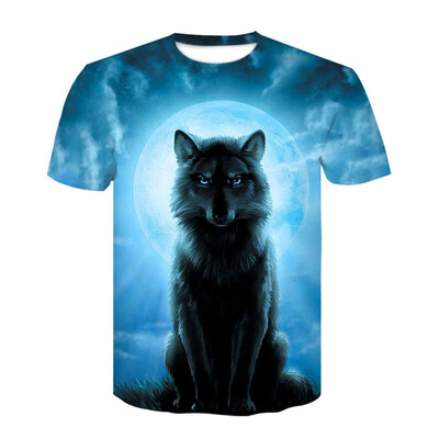 

Toponeto Fashion Mens 3D Printing Creative Round Neck Casual Short Shirts Top Blouse