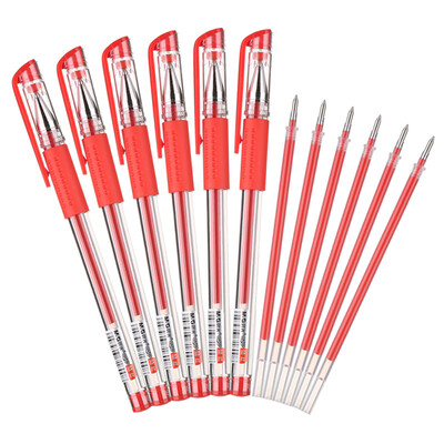 

Morning light &G Q705mm red classic bullet gel pen pen pen refill set 6 pen 6 core HAGP1037