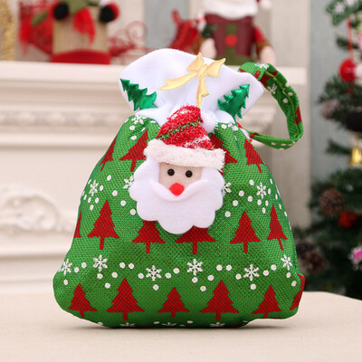 

Tailored Christmas Candy Bag Santa Claus Snowmen Gift Bag Children Storage Bag