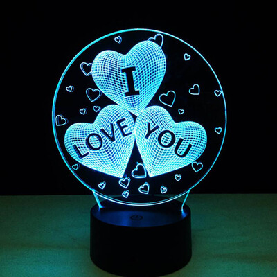 

〖Follure〗I LOVE YOU 3D Night Light 7 Color Change USB TouchSwitch Table Desk Lamp Gift