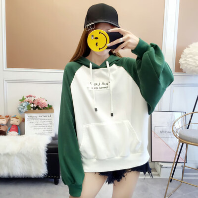 

2019 Autumn And Winter New Loose Large Size Bottoming Shirt Pullover Cartoon Embroidery Hooded Sweatshirt