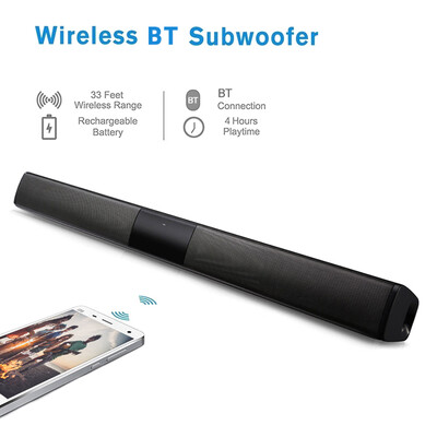 

Stylish&Compact Portable Wireless Soundbar Multi-function Family Stereo Surround BT Speaker