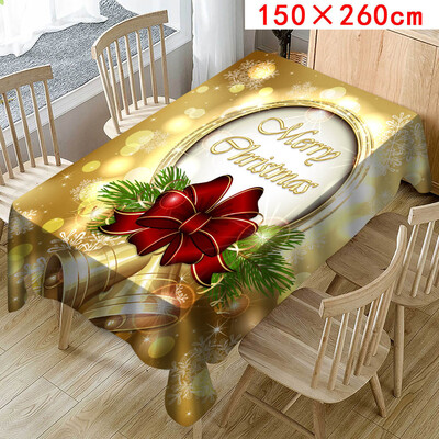 

Tailored Christmas Tablecloth Print Rectangle Table Cover Holiday Party Home Decor