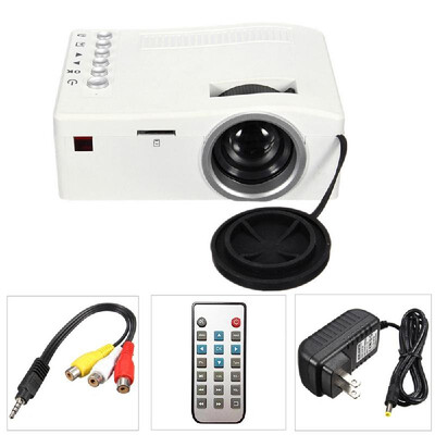 

UC18 Mini Portable LCD Projector 400 Lumens 1080P 60" LED Video Projection Machine for Family Education School Business Use Home T