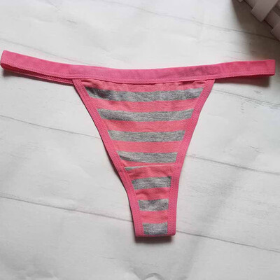 

Women Low Waist Briefs Sexy Fashion Thong Comfortable Underwear Striped Lingerie