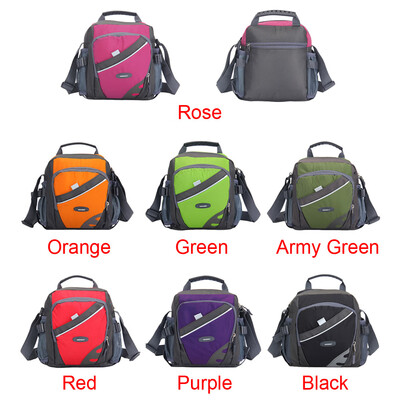 

New Unisex Nylon Crossbody Bag Waterproof Contrast Color Zipper Multi-Pockets Casual Sport Outdoor Small Shoulder Bags Handbag
