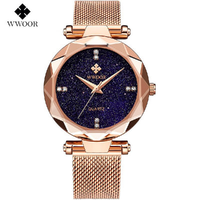

WWOOR Women Dress Watches Sports Watch for Women New Unique Design Womens&Girls Watch Bracelet Waterproof Quartz Watch Stain