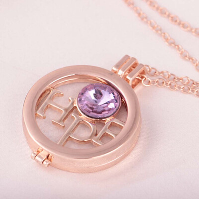 

Letter 1 Fashionable Lovely Necklace HOPE Box Rhinestones Pc Pendant Newest