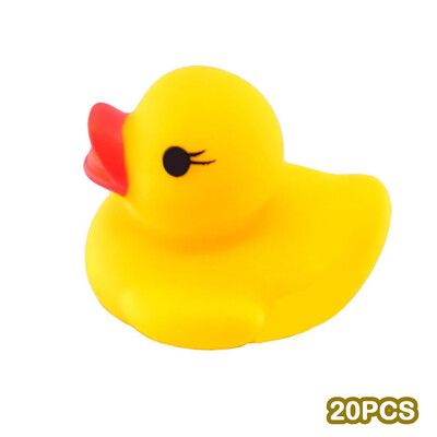 

Gobestart 2050pcs Cute Mini Yellow Rubber Ducks Bathing Floating Ducky Baby Shower Toys