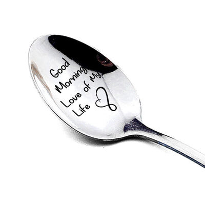 

Stainless Steel Gift Spoon Long Handle Carved Spoon Souvenir Activity Party Spoon Wedding Anniversary Gift Valentines Day Gift