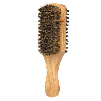 

Mens Beard Brush Double-sided Facial Hair Brush Shaving Comb Male Mustache Brush Solid Wood Handle Optional Size