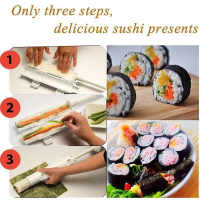 

Perfect Sushi Roll Maker Kit Sushezi Rice Roller Mold Mould Chef Kitchen DIY Set